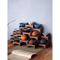 ราคา ชั้นวางของไม้งานฝีมือสไตล์จีนโบราณ แกะสลักไม้ วางเครื่องน้ำชาวางแก้ววางถ้วย ตั้งพืชสายตั้งถ้วยชาม ตั้งที่โต๊ะประดับด้วย (25120670100)