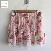 ราคา กระโปรงสั้น สีชมพู ลายดอก COLZA (23216436778)