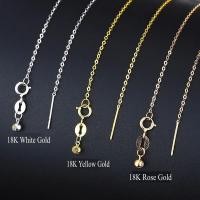 ราคา สร้อยคอโซ่ทองแท้ 18K 18K สีเหลือง ปรับได้ 18 นิ้ว เครื่องประดับ สําหรับผู้หญิง Au750 (22537862035)