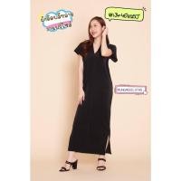 ราคา SUG เดรสคอวี ผ้า:อัดพลีทลาย อก เอว สะโพก:34-46” ยาว:50” งานฟรีไซส์พลีทยืดได้สูงสุด50”ก่อนยืด34-36" (25358486006)