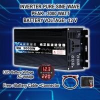 ราคา Inverter 3000W pure sine wave 12V อินเวอร์เตอร์เพียวซายเวฟ 3000W DA inverter 2หน้าจอ 2พัดลม (18564068486)