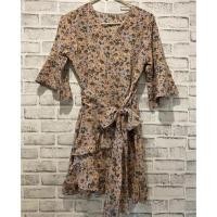 ราคา เดรสสั้นลายดอกสีชมพูกะปิมือสอง (10860627739)