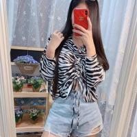 ราคา เสื้อเชิ้ตรูดหน้าลายม้าลายลายเสือ (3708656468)