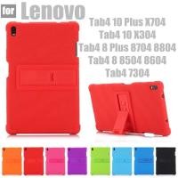ราคา For Lenovo Tab 4 Tab4 10 8 Plus X704 X304 8704 8804 8604 7304 Case Super Shockproof Soft Silicone Protective Case Stand Cover (23534911404)