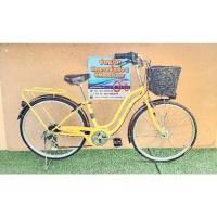 ราคา จักรยานแม่บ้านญี่ปุ่นมือสอง วินเทจ ล้อ26" มีเกียร์Shimano 6speed มีไฟหน้าอัตโนมัติ พร้อมใช้งาน (23641588167)