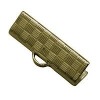 ราคา ตัวหนีบปลายริบบิ้น เนื้อทองเหลือง สีสัมฤทธิ์โบราณ ขนาด 20x7x5mm, Hole: 1x3mm จำนวน20 อัน (4318042028)