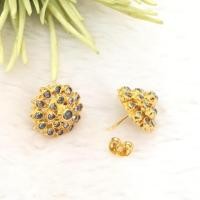 ราคา ต่างหูงานโบราณเพชรซีกสีเทาแบบเข็ม (1086639354)