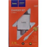 ราคา Hoco​ C89 แท้ 100% หัวชาร์จ​ 2USB สายชาร์จพร้อมปลั๊ก Dual USB Charger set 2.1A MAX หัว Micro usb (20617004552)