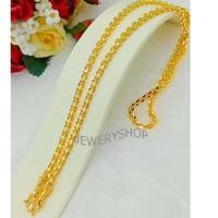 ราคา GOODHOME M091 สร้อยคอหุ้มทองหนัก2บาท ลายคตกต ยาว 24 นิ้ว พร้อมตะขอปั๊ม 92.5 % ใส่ลงน้ำได้ (16694569932)