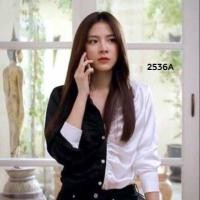 ราคา เสื้อเชิ้ตทูโทนนิรา เสื้อเชิ้ต2สี ขาว-ดำ (2912271558)