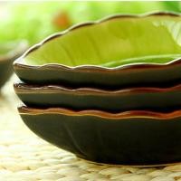 ราคา พร้อมส่ง ถ้วยเซรามิกทรงใบไม้ ใส่เครื่องปรุง สครับ เกลือสปา และน้ำมันนวดสปา (23963897964)