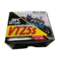 ราคา แบตเตอรี่ 12V มอเตอร์ไซค์ ยี่ห้อ 3K VTZ5S (12V5AH) แบต มอเตอร์ไซค์ แบตแห้ง WAVE ทุกรุ่น/FINO/MIO-NEW/CLICK110-I/CLICK (21892125783)