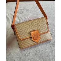 ราคา Celine Macadam Crossbody Bag ของแท้ มือสอง วินเทจ แบรนด์เนม เซลีน ซีลีน กระเป๋า สะพายข้าง (18540366520)
