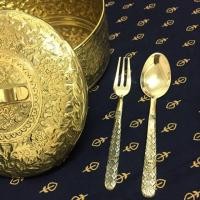 ราคา (ของขาดชั่วคราว) ชุด ช้อนส้อม ของหวาน 6 นิ้ว ลายพิกุล ทองเหลือง (87758748)