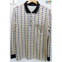 ราคา YSL Yves Saint Laurent แท้ เสื้อยืดโปโลแขนยาวลายรูปหิมะ (980652933)