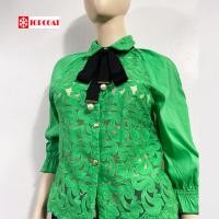 ราคา เสื้อเชิ้ต ไหมแก้ว ลายลูกไม้ แขน 5 ส่วน สีเขียว (13194843056)