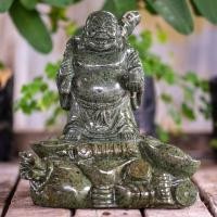 ราคา พระสังกัจจายน์ ฐานเงินฐานทอง หินแม่น้ำโขง องค์สูงขนาด6นิ้ว พระแกะสลักหิน งานศิลปะ มีฝีมือ (6352136725)