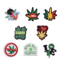 ราคา เข็มกลัด รูปใบไม้ สีเขียว สําหรับตกแต่งรองเท้า Croc Jibz (14290638321)