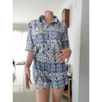 ราคา ชุดเซ็ตเสื้อเชิ๊ต+กางเกงขาสั้น ผ้าไหมอิตาลี (15679939404)
