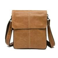 ราคา [หนังวัวแท้100%] กระเป๋าหนังสะพายข้าง ผู้ชาย ขนาดกะทัดรัด แบบบาง รุ่นLB02 (สีเหลือง,สีน้ำตาลเข้ม,สีแดง) (7587594762)