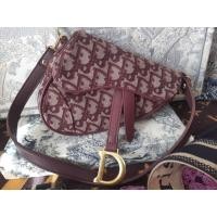 ราคา กระเป๋าถือดิออร์อานม้าDiorSaddle ลายดิออร์ออพบลิคสีแดงเลือดหมูไซส์เล็ก (14227423173)
