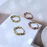 ราคา [พร้อมส่ง] ต่างหูก้านเงินS925 ต่างหูห่วงเกลียว สีทอง สีโรสโกลด์ Silver925 (4767363301)