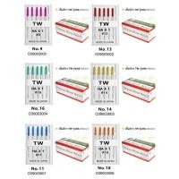 ราคา เข็มจักรเล็ก ของแท้ (ญี่ปุ่น) ยี่ห้อ TW ใช้ได้กับจักรไฟฟ้ากระเป๋าหิ้ว Brother, Elvira, Elna, Janome จักรเล็ก จักรถีบ (5725168254)