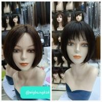 ราคา วิกผมแท้สำหรับผู้ป่วยคีโม ทอมือทั้งหัว แสกหนังศีรษะ ระบายอากาศดี เบาสบาย ใส่ง่าย สีดำ น้ำตาล (23275923786)