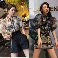 ราคา Hot เสื้อผ้าแก้วแขนพองลายเก๋ๆ (2388931086)