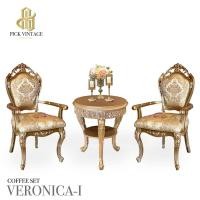 ราคา VERONICA-I COFFE SET ชุดโต๊ะน้ำชาสไตล์หลุยส์ รุ่น เวโรนิก้า-1 (18505495107)