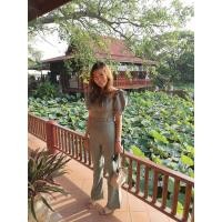 ราคา จั๊มสูทมือสอง จั๊มสูทออกงาน size M ป้ายLover's shop (8623868146)