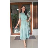 ราคา ชุดเดรส #selfportraitdress สีเขียวมิ้นชีฟองอัดพีชสลับผ้าลูกไม้ งานป้าย (24962037724)