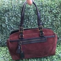 ราคา COACH กระเป๋าโค้ชหนังกลับทรงถือ มือ2 แท้ (7238713081)