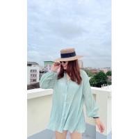 ราคา เดรสเชิ๊ต อัดพลีทสีเขียวมิ้นท์ (18163342970)