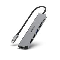 ราคา UNITEK HUB S7+ 7-in-1 USB-C 5Gbps Hub with 4K HDMI and 100W Power Delivery รุ่น H1118A (21682833097)