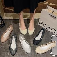 ราคา รุ่นใหม่ รองเท้าแฟชั่นส้นแบน แบบหุ้มส้น ยางนิ่มใส่สบาย 2389 (21689121915)