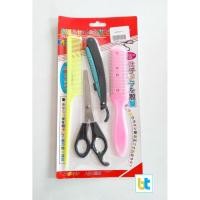 ราคา ชุดเซ็ทตัดผมผู้ชาย ชุดเซ็ทตัดผมผู้หญิง ชุดเซ็ทซอยผม ชุดอุปกร์ตัดผม กรรไกร หวี หวีซอย กรรไกรซอย มีดโกน (คละสี) (10128864350)