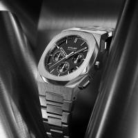 ราคา D1 milano Chronograph D1-CHBJ01 41.5mm หรูหราเงาวับจับตา ทรง A.P. เครื่อง SEIKO Meca-quartz FLYBACK กันน้ำ 50m CMG1ปี (15501606520)