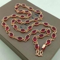 ราคา สร้อยคอนากพลอยทับทิมแดงโกเมน (22005792379)