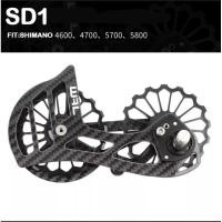 ราคา ขาตีนผีแต่ง คาร์บอนลูกปืนceramic ขนาด17/17 สำหรับ shimano ultegra 6800 dura ace9000 ,105 5800, tiagra 4600 4700 10sp (7972897833)