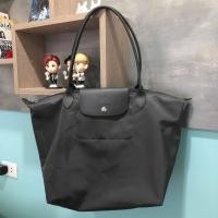 ราคา #มือสอง Longchamp Le Pliage Neo สีเทา ไซส์ L หูยาว (1105741860)