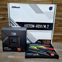 ราคา CPU AMD RYZEN 5 7600 + ASROCK A620M HDV/M.2 DDR5 + RAM 32GB 16X2/6000 G.Skill Trident Z5 มือ2 ครบกล่อง/มีประกันศูนย์ไทย (25173857970)