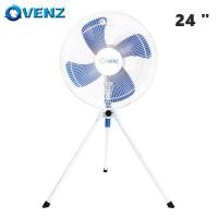 ราคา พร้อมจัดส่ง พัดลม 3 ขา ขนาด 24 นิ้ว ใบสีฟ้า พัดลม อุตสาหกรรม ส่ายได้ 3 ขา 24" VENZ รุ่น F1A พัดลม 3 ขา เวน (9409654485)
