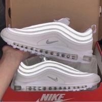 ราคา Nike Air Max 97 สีขาวสะท้อนแสง Triple White 3 รองเท้าวิ่งรองเท้าผ้าใบ (29753759224)
