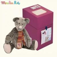 ราคา Moulin Roty ตุ๊กตาหมีสีเทา+ ผ้าพันคอ พร้อมกล่องของขวัญ สไตล์วินเทจ MR-720029 (6037231180)