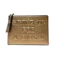 ราคา BOYY Metallic Gold Zip Clutch Bag (22488198147)