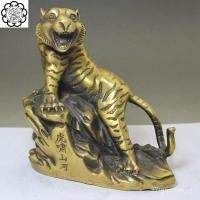 ราคา เครื่องทองเหลืองเก่าย้อนยุคเครื่องทองเหลืองเสือ Xiaoshanhe เครื่องประดับสมัยเฉียนหลง JGB4 (26302866806)