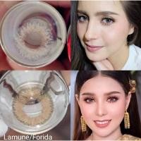 ราคา คอนแทคเลนส์ รุ่น Mini Lamune/Florida สีเทา/ตาล Gray/Brown มีค่าสายตา (0.00)-(-8.00) (16129520353)