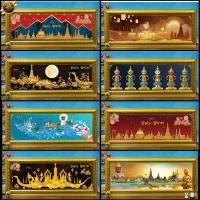 ราคา กรอบรูปลายไทย เรือสุพรรณหงส์ วัด โบสถ์ มงคล (รูปภาพมงคล+กรอบ) 52 cm x 22 cm (24283570176)