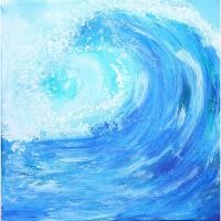 ราคา Ocean wave ภาพวาดผ้าใบภาพวาดอะครีลิค ภาพวาด hand made ผ้าใบติดผนัง เหมาะสำหรับตกแต่งบ้าน Acrylic canvas hand painting (8152895057)